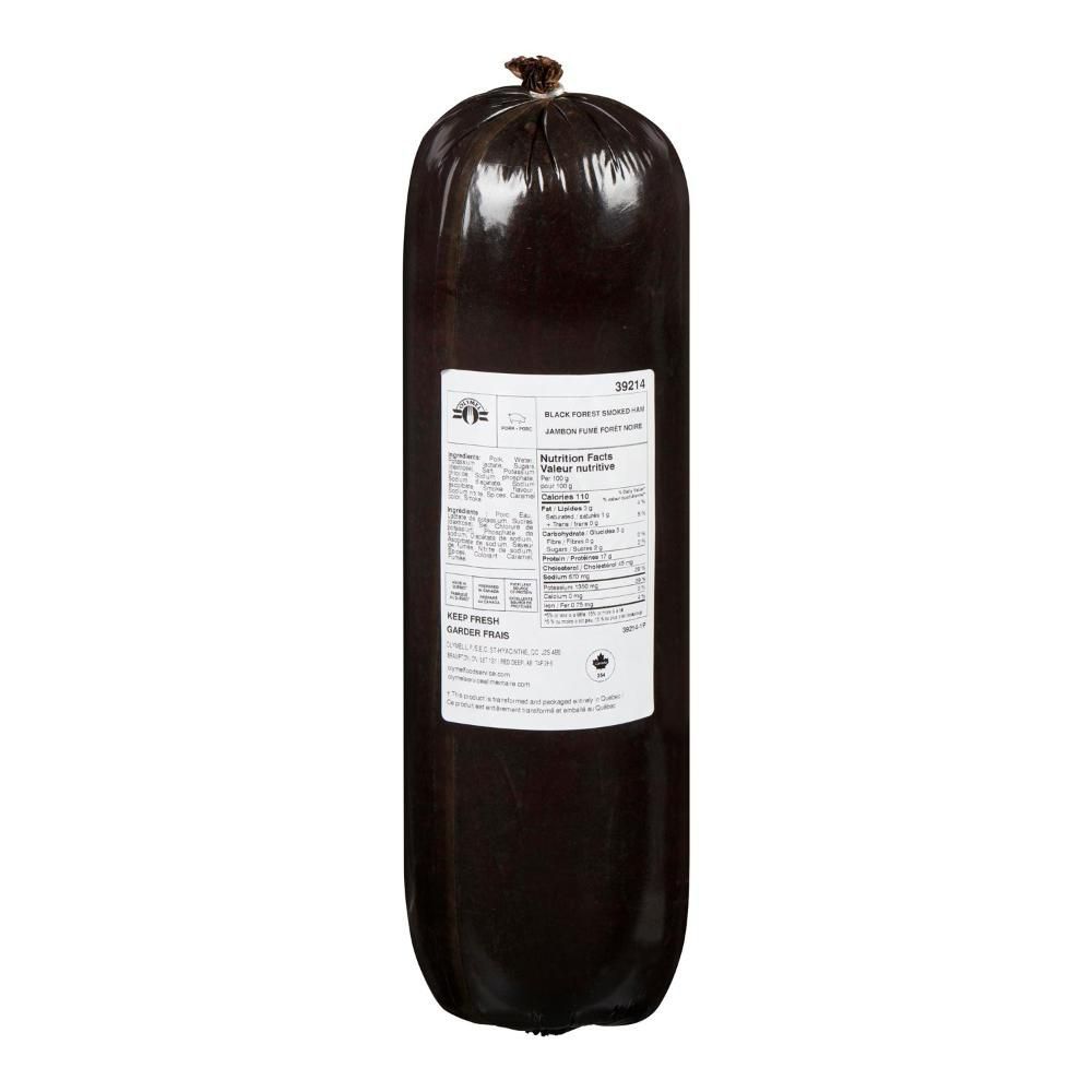 Olymel Low Sodium Black Forest Smoked Ham, 5 Kg - 2 Per Case
