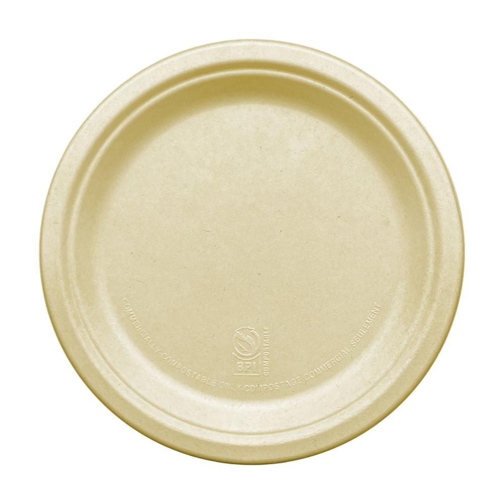 Table Accents Bagasse 9 In Compostable Plate, 125 Count -- 4 Per Case