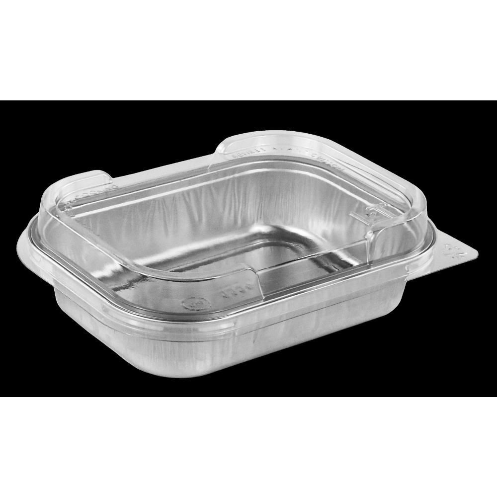 Talthi ,boîte Rectangulaire Ready2cook En Aluminium De 555 Ml À 1 Compartiment Avec Couvercle - Lot De 250