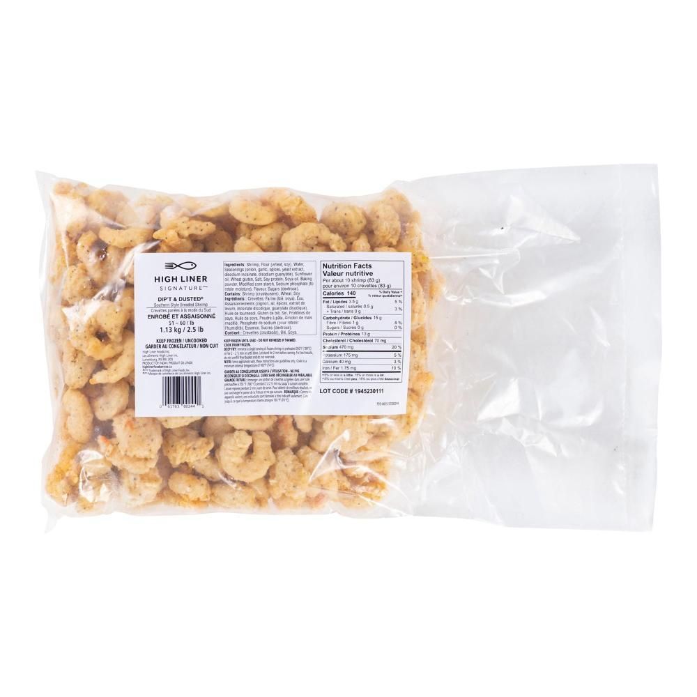 High Liner Southern Style Breaded Shrimp, 1. 13 Kg -- 4 Per Case