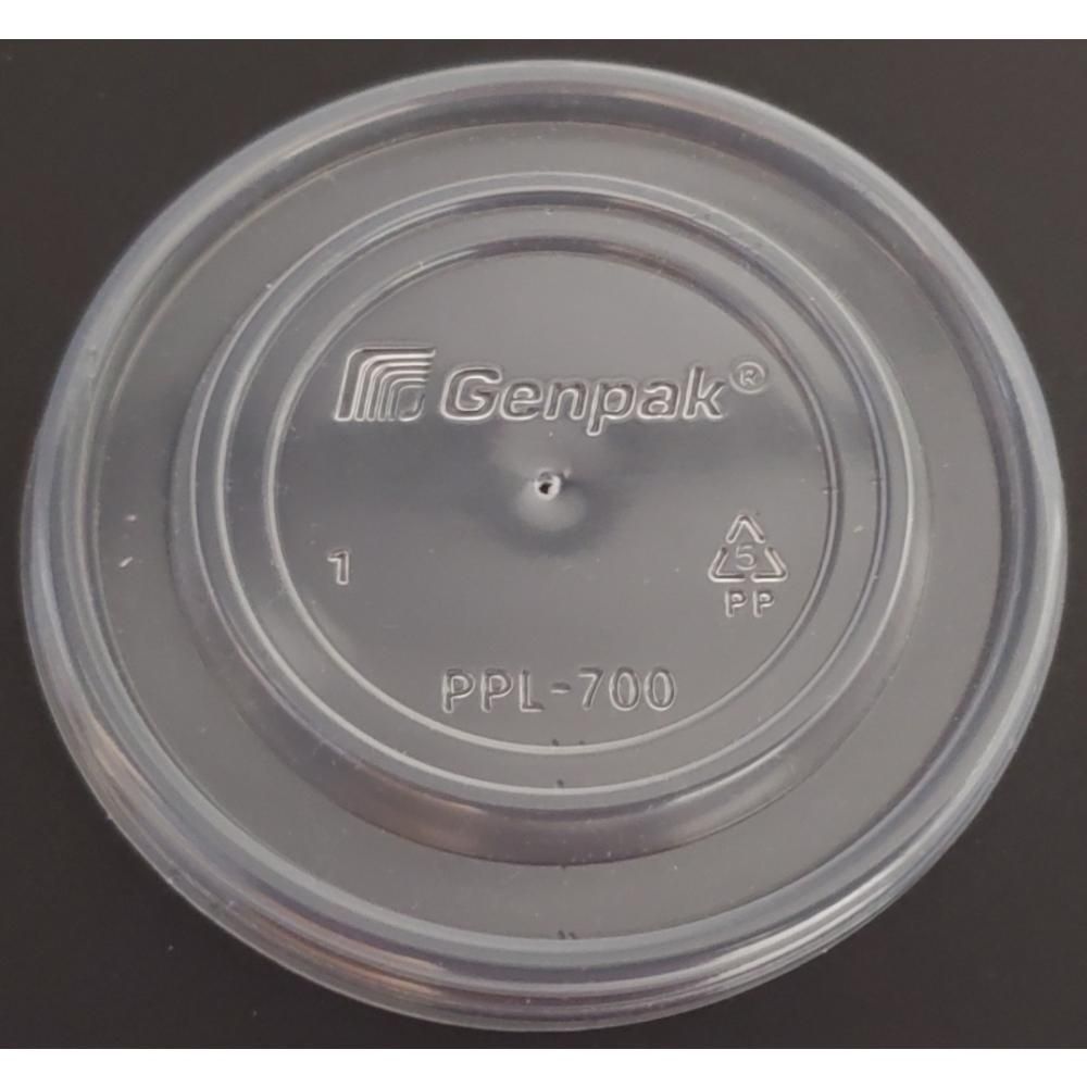 Genpak Clear Polypropylene Lid For 3.25 And 4 Ounce Econo Rolled Rim Containers, 100 Count -- 10 Per Case
