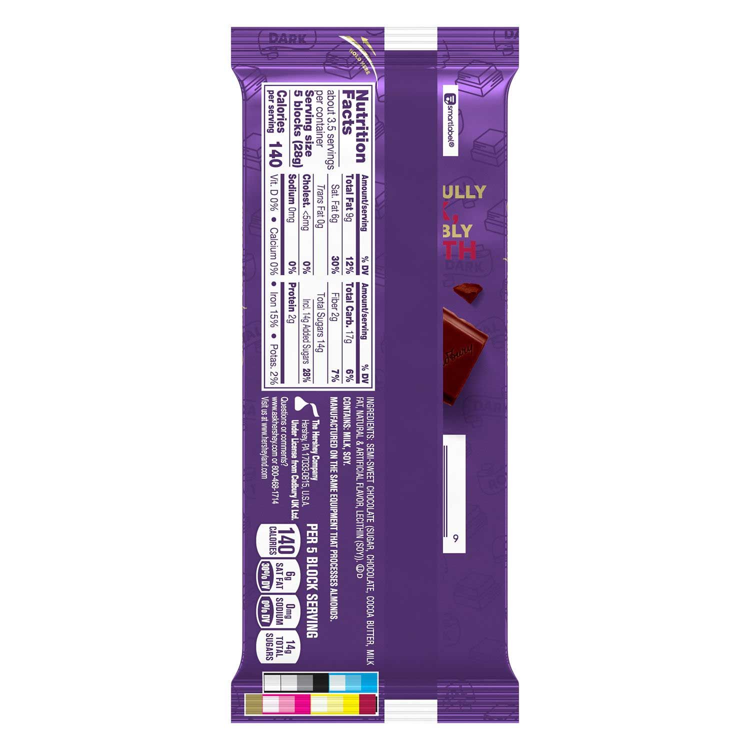 Cadbury Royal Dark Chocolate X Large Bar, 3.5 Ounce -- 14 Per Case