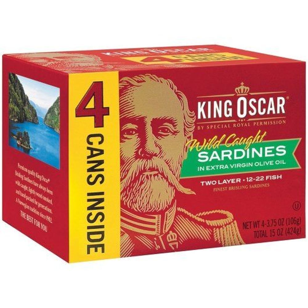 King Oscar Wild Caught Sardines In Extra Virgin Olive Oil, 15 Ounce -- 6 Per Case