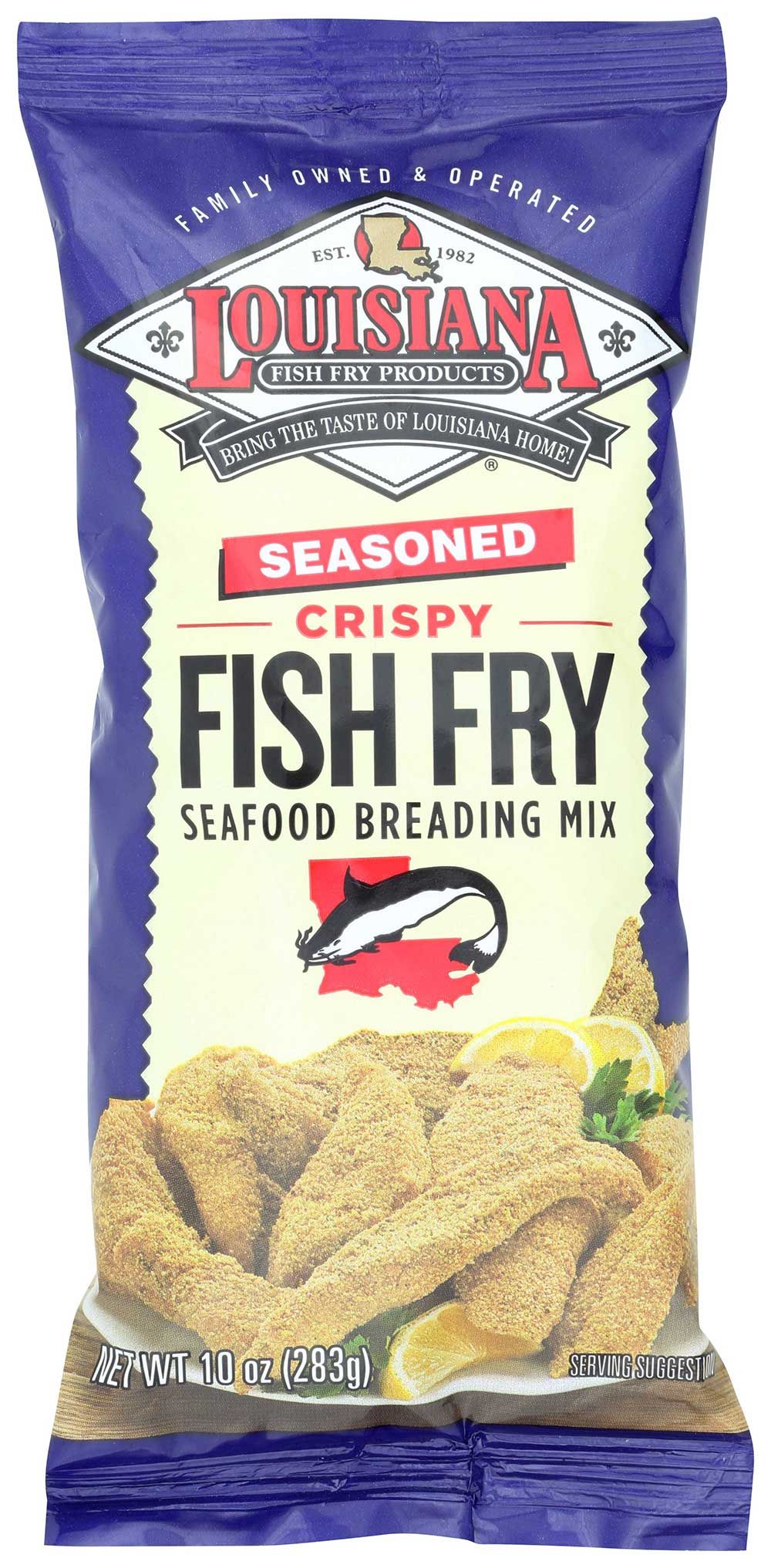 Louisiana Fish Fry Seasoned, 10 Ounce -- 12 Per Case