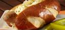 Gonnella Baking Sliced Torpedo Pretzel Roll, 3 Ounce -- 42 per case.