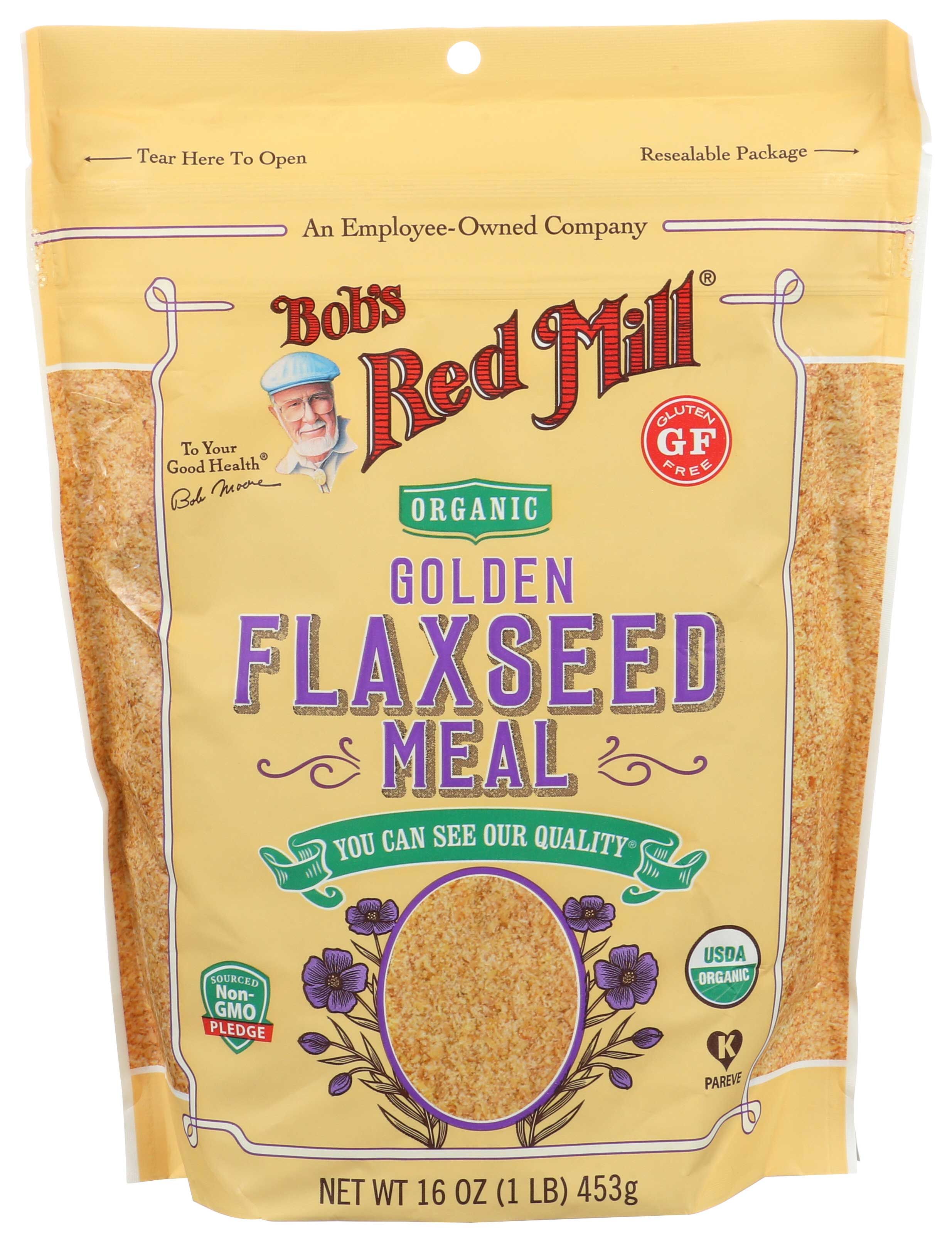 Bob's Red Mill Organic Golden Flaxseed Meal, 16 Ounce -- 4 Per Case