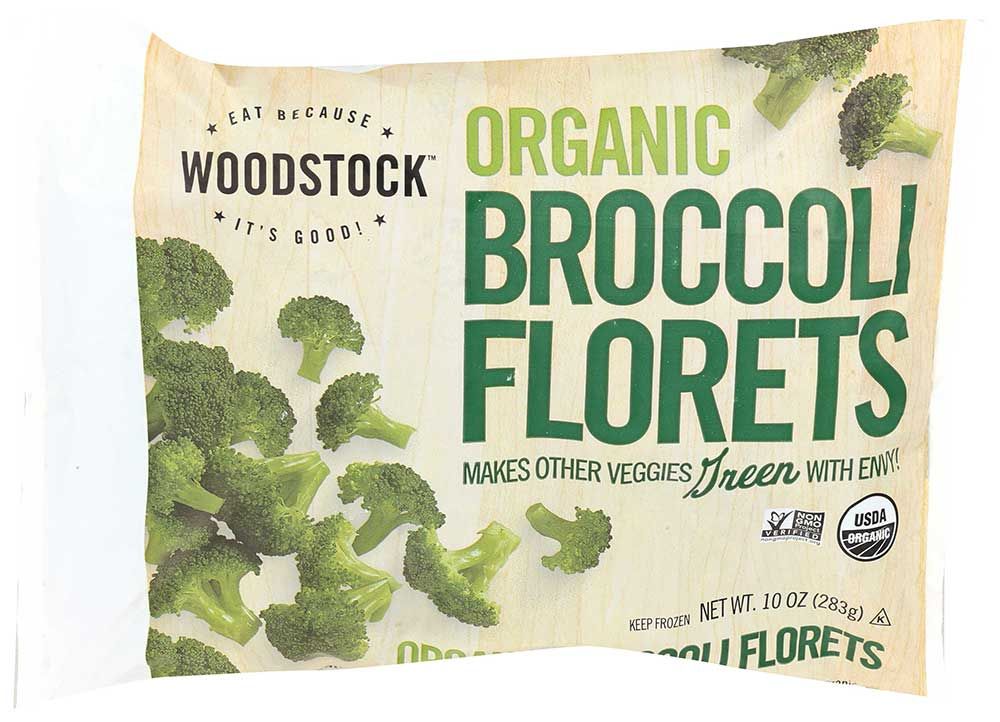 Woodstock Farms Organic Broccoli Floret, 10 Ounce -- 12 Per Case.
