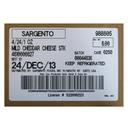 Sargento Mild Cheddar Cheese Stick, 1 Ounce - 24 per pack -- 4 packs per case.