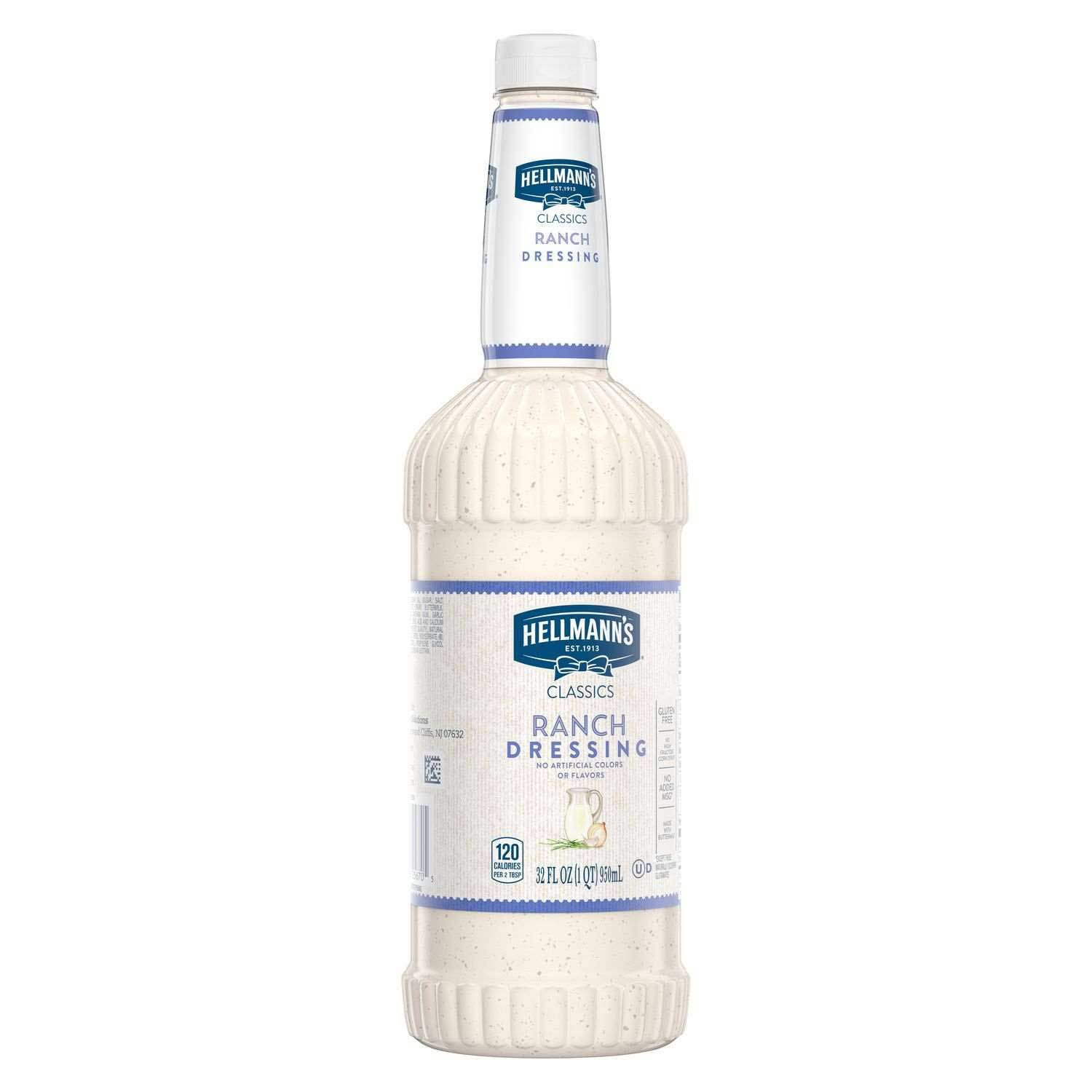 Hellmann's Classics Ranch Salad Dressing Salad Bar Bottle, 32 Fluid Ounce -- 1 Each
