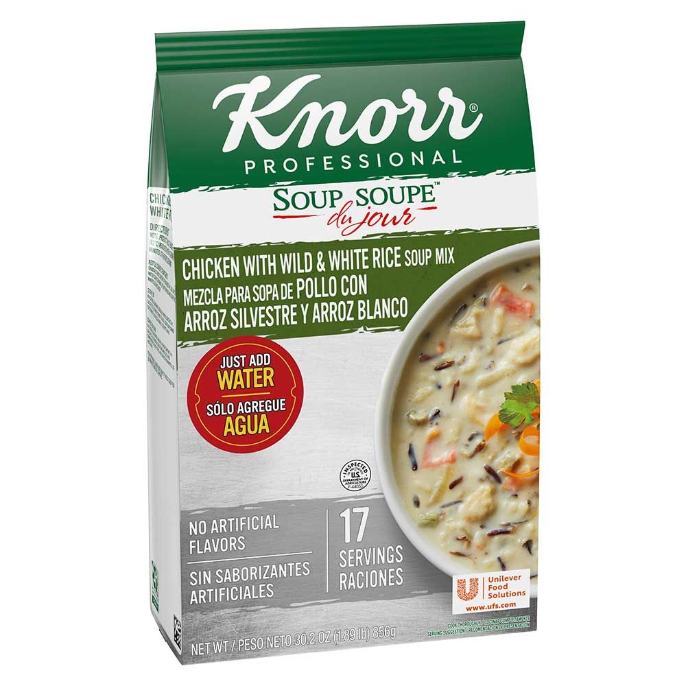 Knorr Professional Soup Du Jour Chicken With Wild And White Rice Soup Mix, 30.2 Ounce -- 1 Each