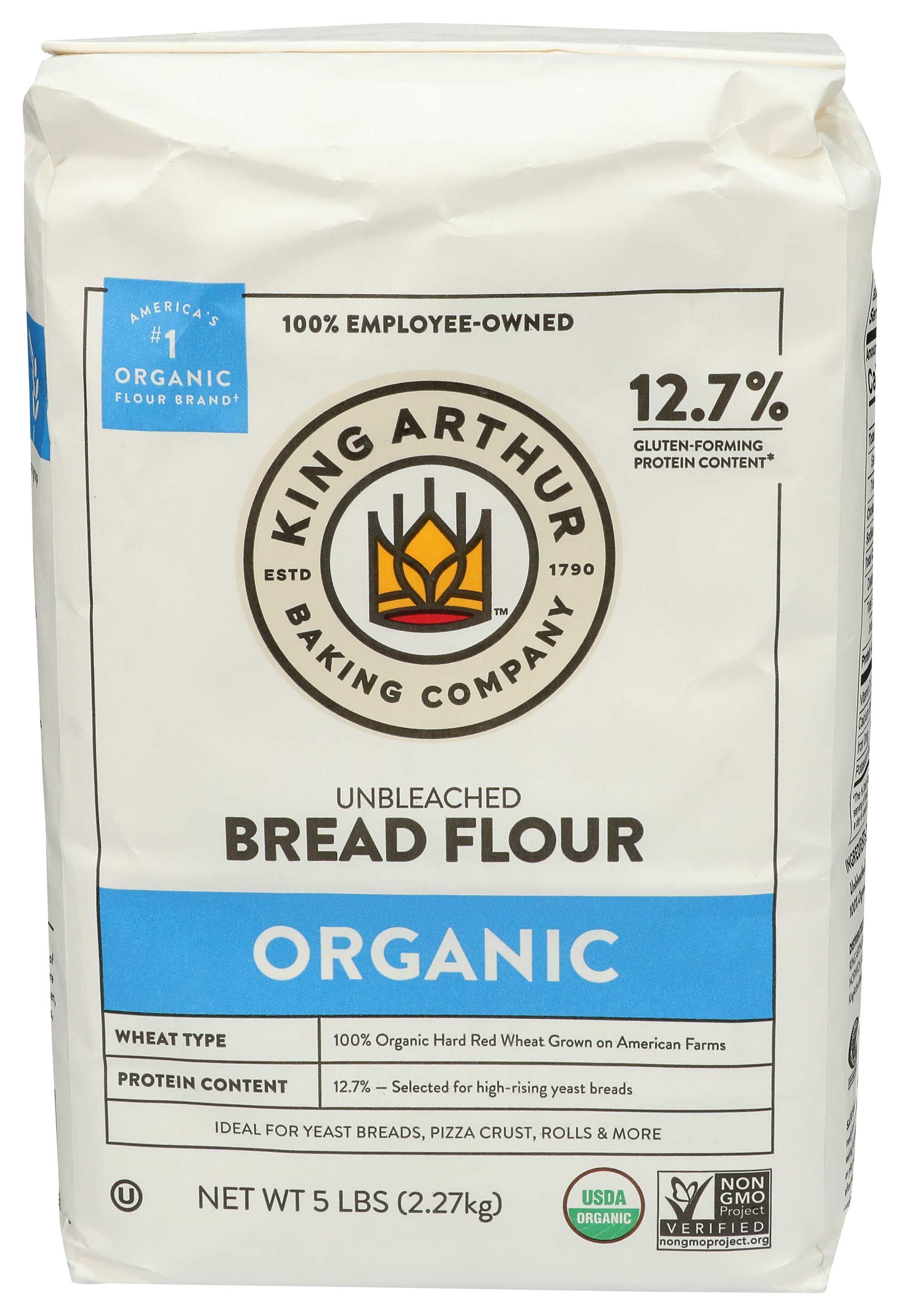 King Arthur Organic Bread Flour, 5 Pound -- 6 Per Case