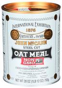 McCanns Steel Cut Irish Oatmeal - Tin, 28 Ounce --12 per case.
