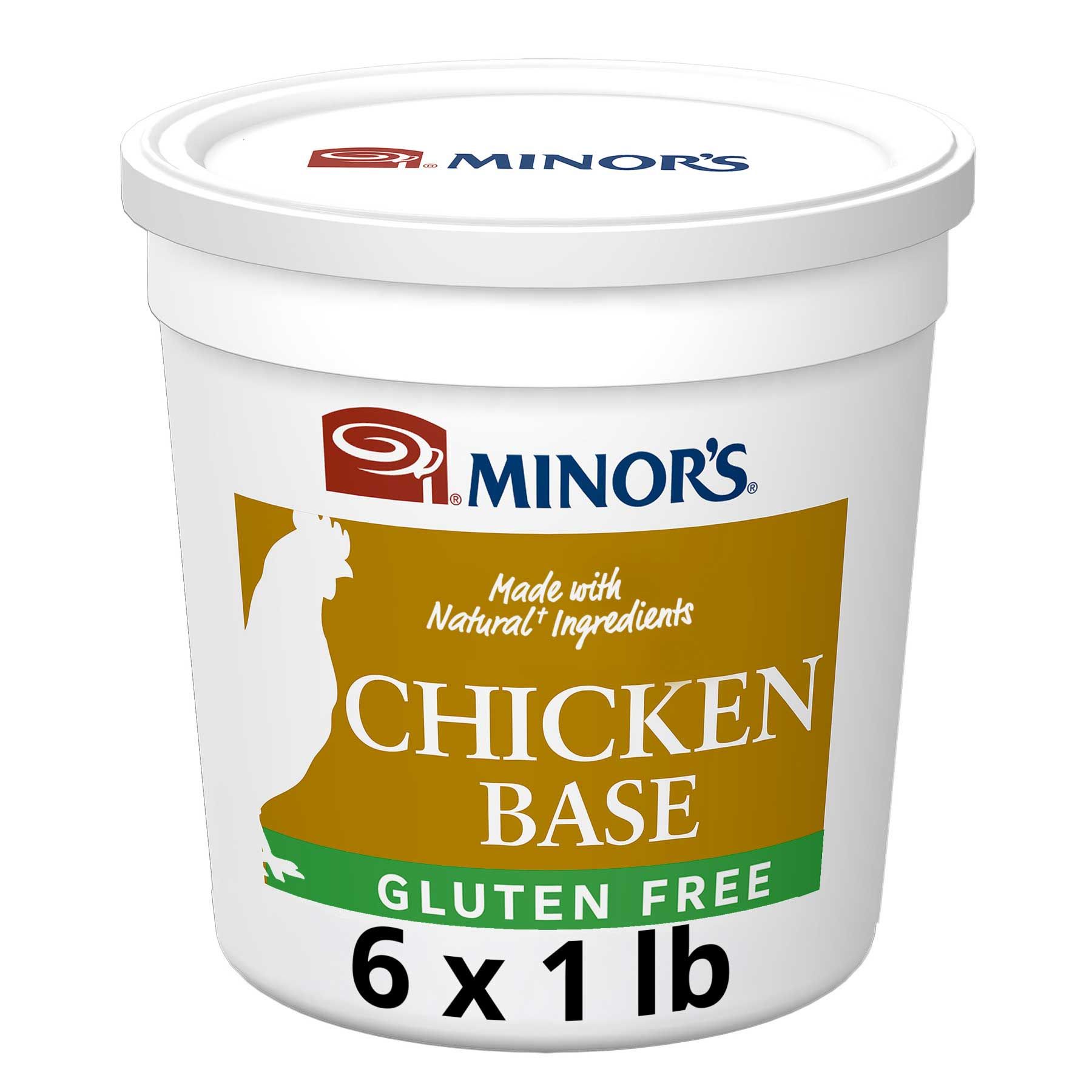 Minor's Gluten Free Chicken Base Made With Natural Ingredients, 1 Pound -- 6 Per Case