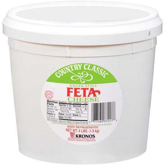 Mediterranean Specialties Classic Feta Cheese, 4 Pound -- 2 Per Case