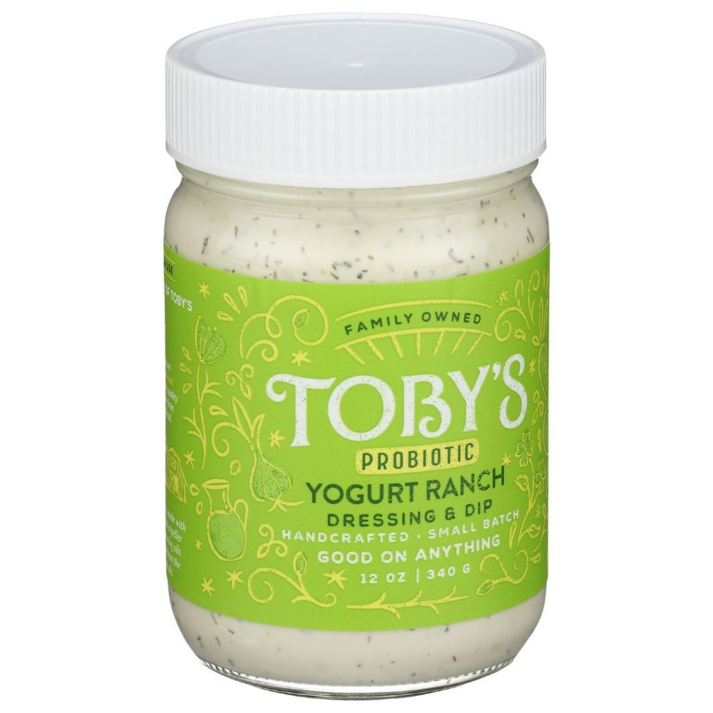 Tobys Probiotic Yogurt Ranch Dressing And Dip, 12 Fluid Ounce -- 6 Per Case