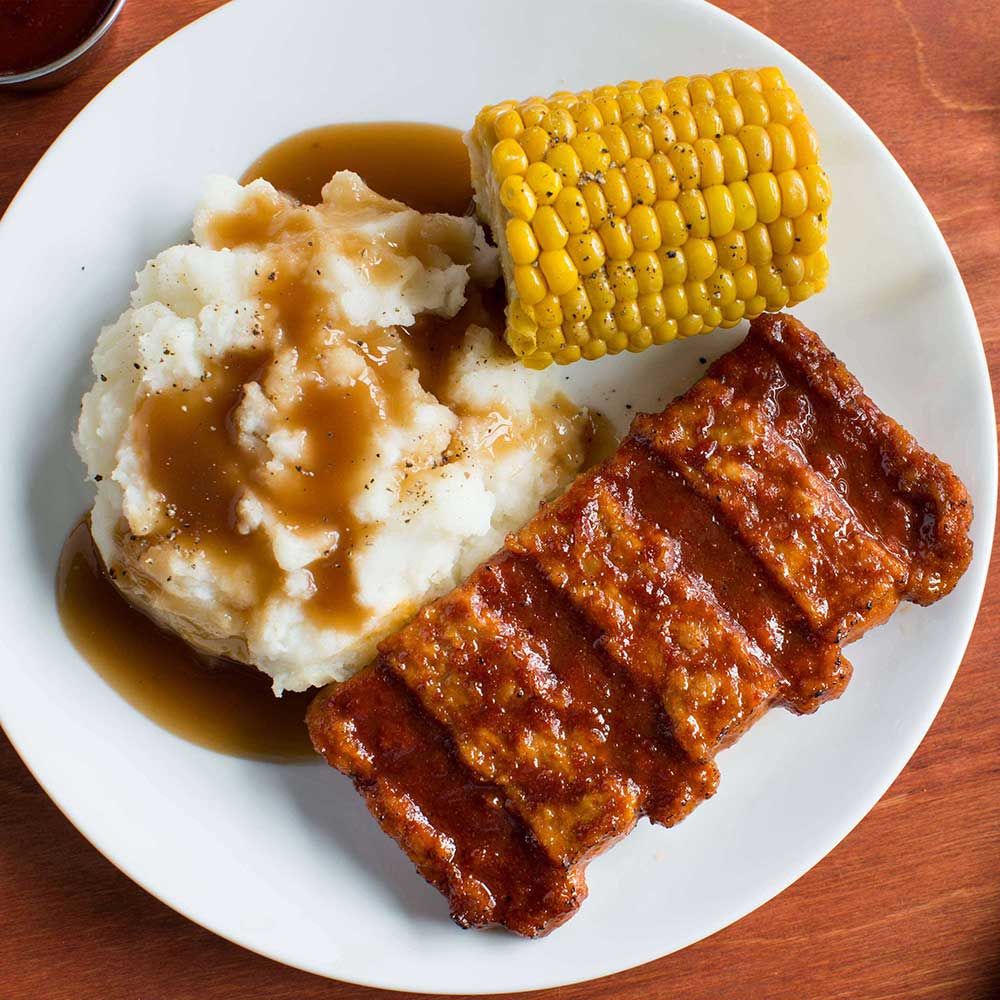 King's Command Foods Fully Cooked Pork Rib Shaped Patties With Bbq Sauce, 3 Ounce -- 160 Per Case