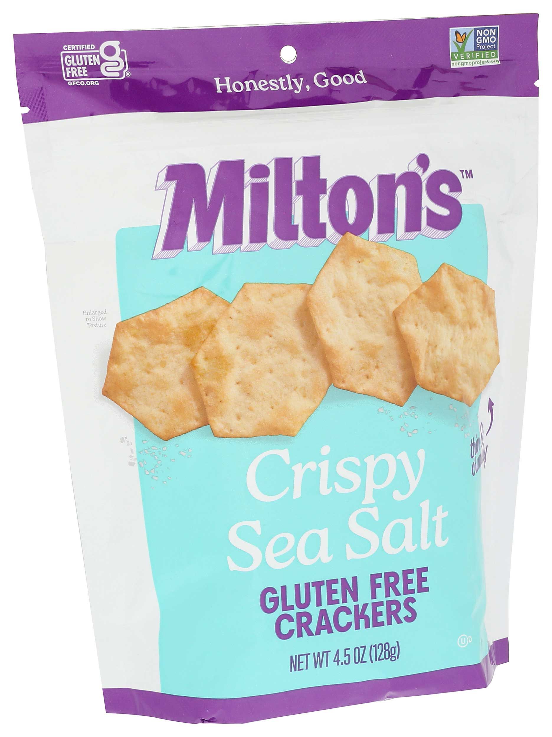 Milton's Crispy Sea Salt Cracker, 4.5 Ounce -- 6 Per Case