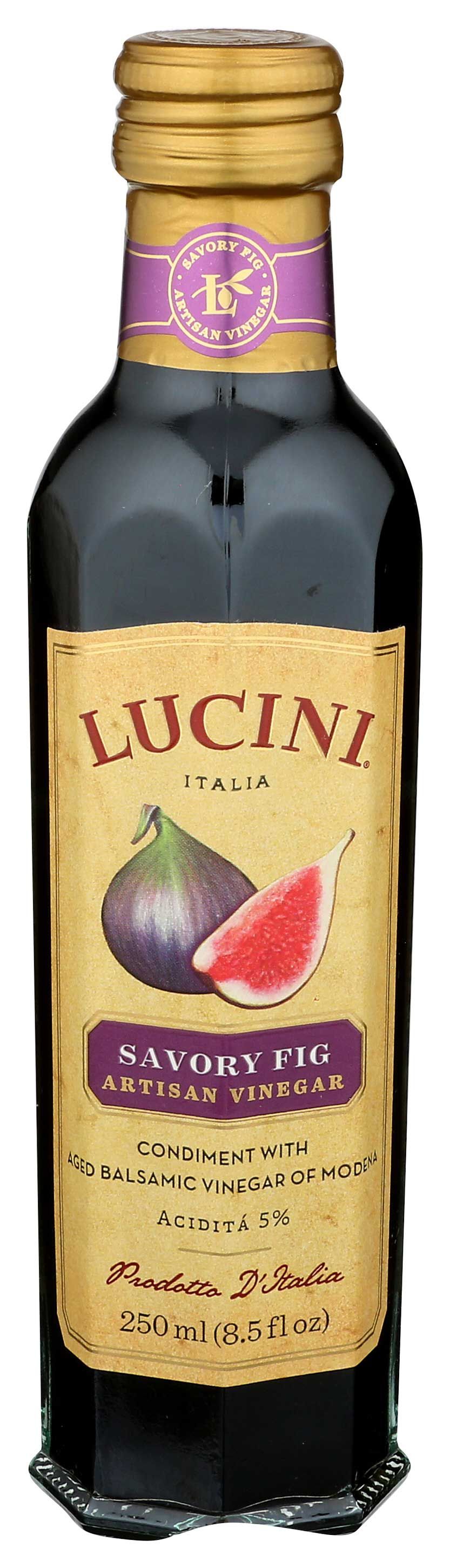 Lucini Italia Savory Fig Infused Gran Balsamic Vinegar, 8.5 Ounce -- 6 Per Case
