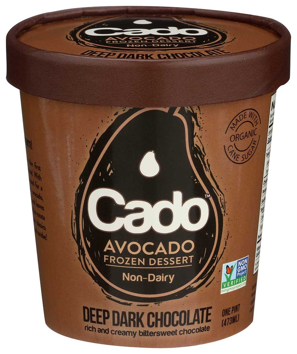 Cado Organic Non Dairy Deep Dark Chocolate Avocado Ice Cream, 1 Pint -- 8 Per Case
