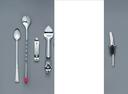 World Tableware Stainless Steel Red Tip Bar Spoon, 11 inch -- 24 per case.