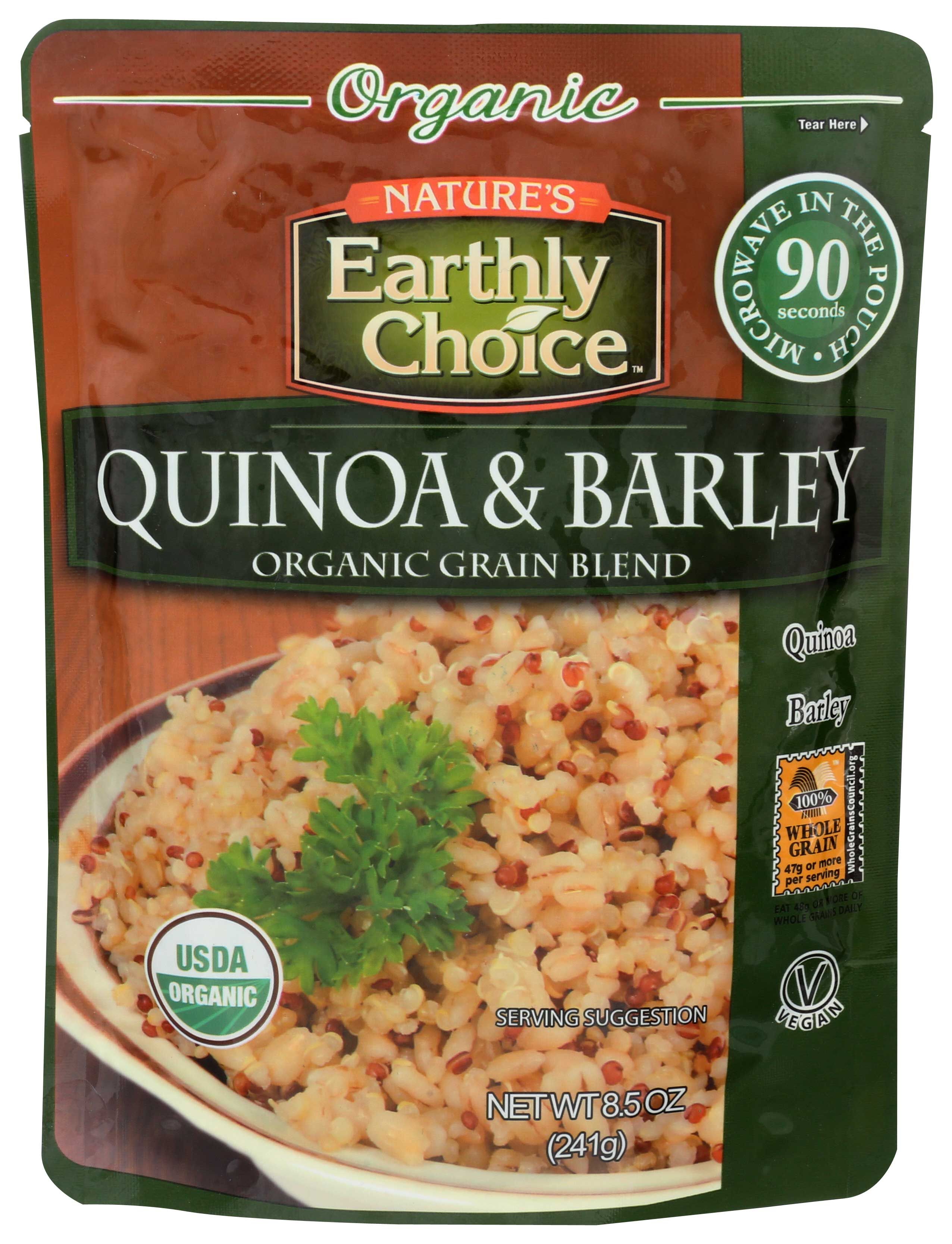 Nature's Earthly Choice Organic Microwaveable Quinoa And Barley Grain Blend, 8.5 Ounce -- 6 Per Case