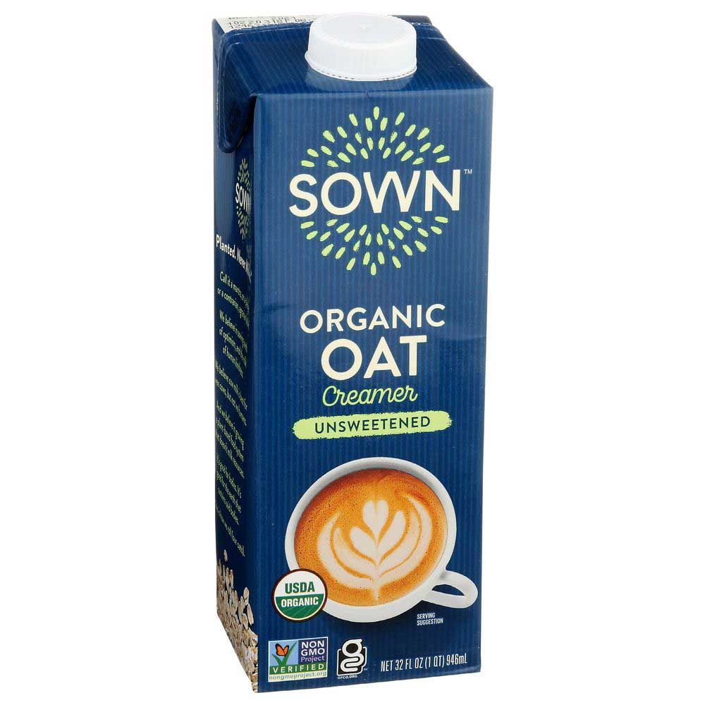 Sown Organic Unsweetened Oat Creamer, 32 Fluid Ounce -- 6 Per Case