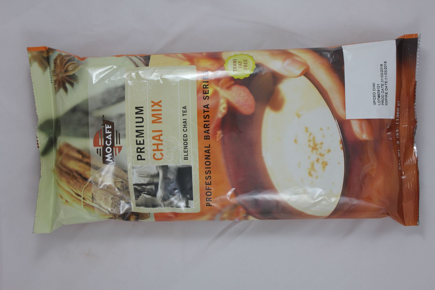 Mocafe Barista Pro Vanilla Chai Mix, 3 Pound -- 4 Per Case