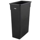 Winco Black Slender Trash Can, 23 Gallon