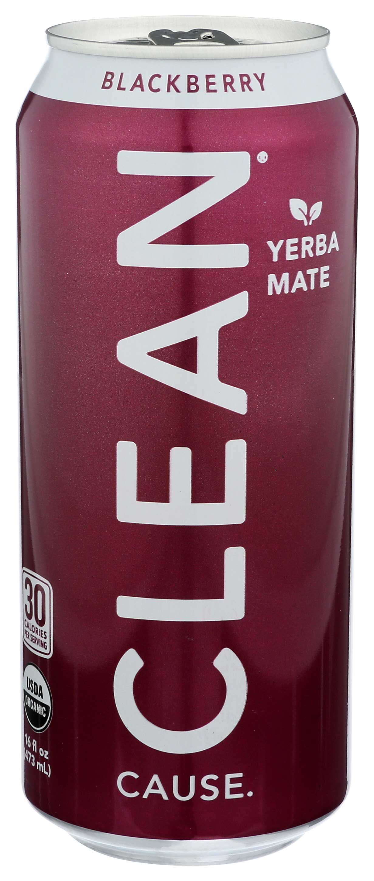 Clean Cause Organic Blackberry Sparkling Yerba Mate, 16 Fluid Ounce -- 12 Per Case