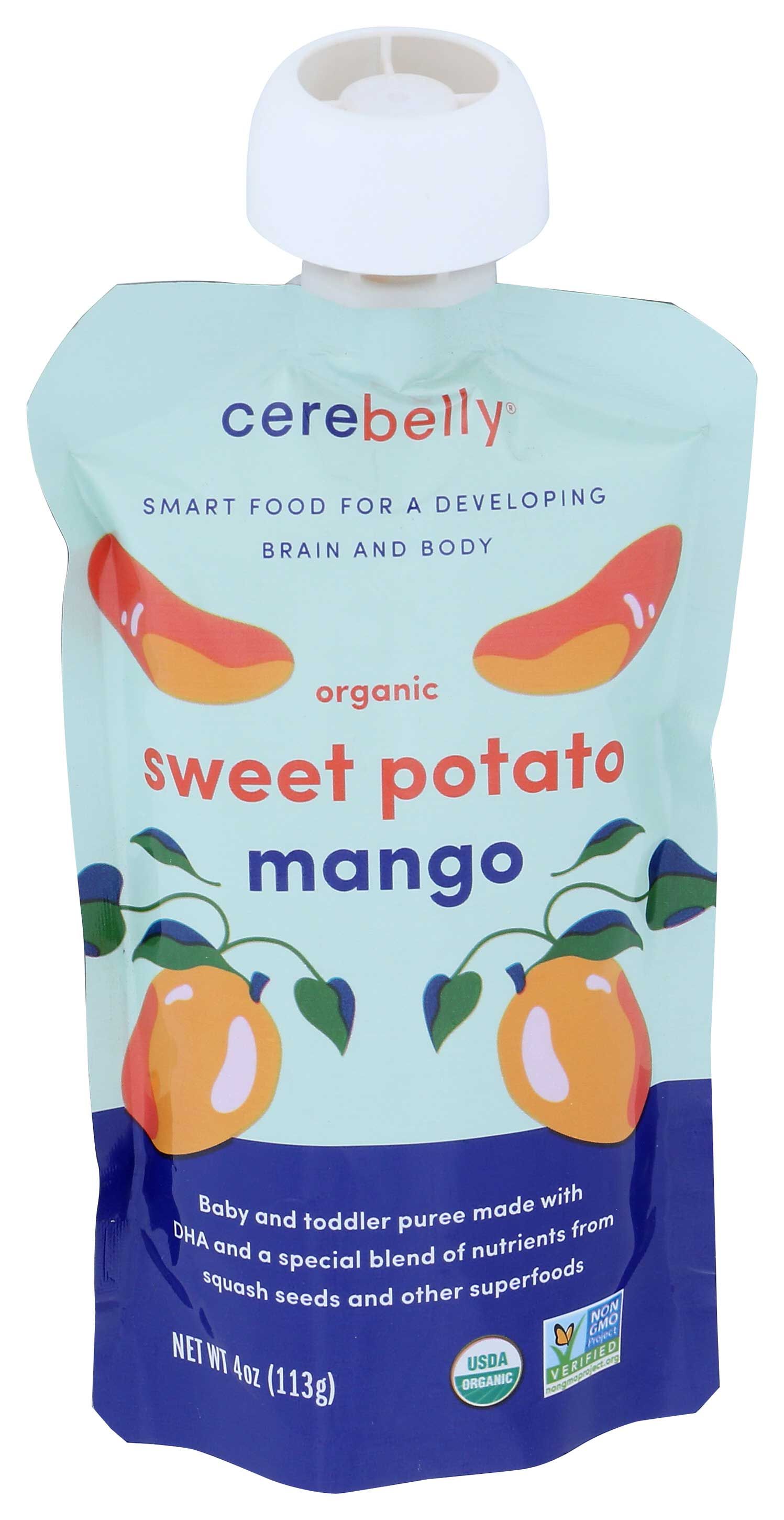 Cerebelly Organic Sweet Potato Mango Puree, 4 Ounce -- 6 Per Case