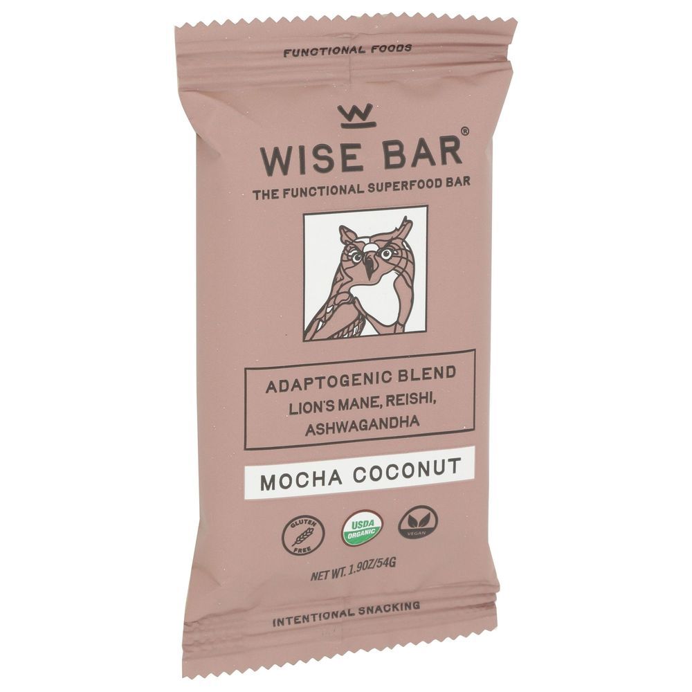 Wise Bar Organic Mocha Coconut Bar, 1.9 Ounce -- 12 Per Case
