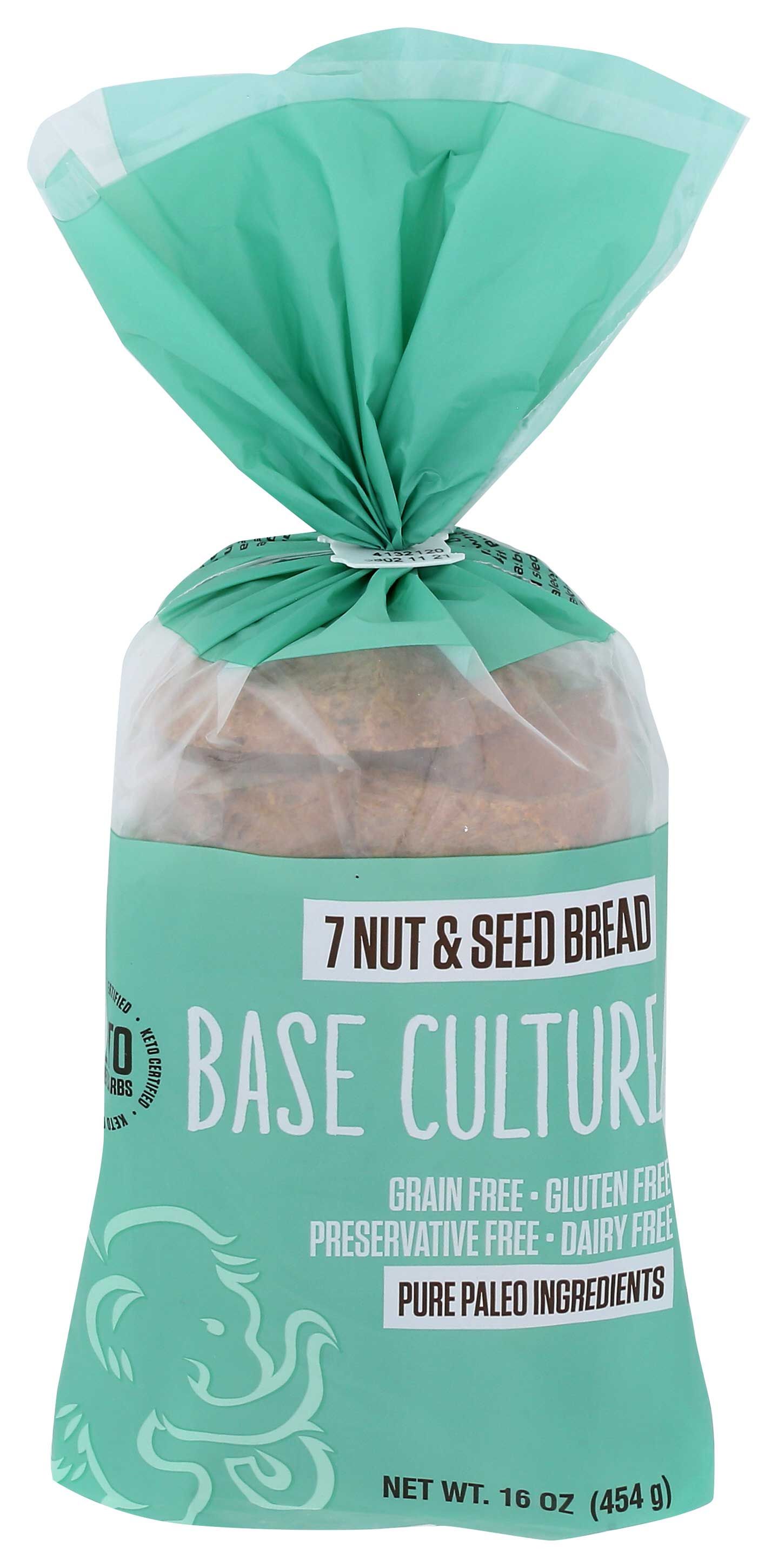 Base Culture Gluten Free 7 Nut And Seed Bread, 16 Ounce -- 6 Per Case