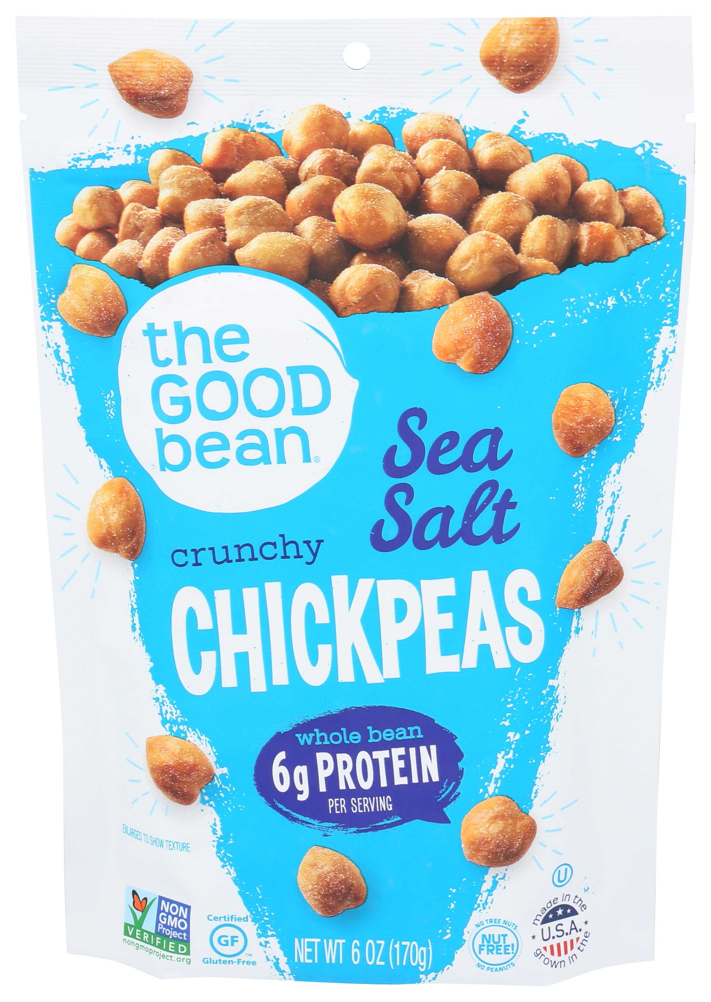 The Good Bean Sea Salt Chickpea Snack, 6 Ounce -- 6 Per Case