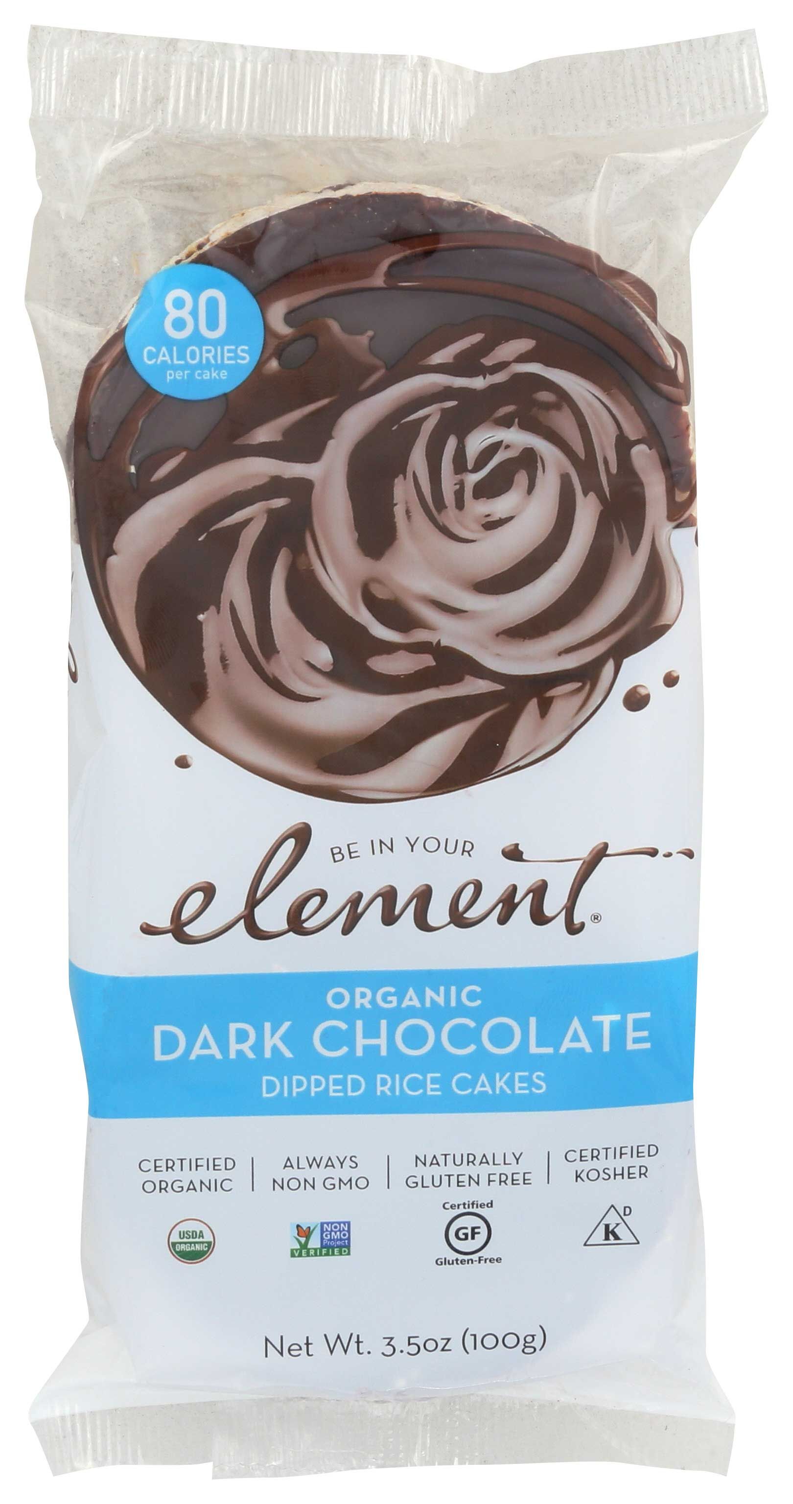 Element Organic Dark Chocolate Dipped Rice Cake, 3.5 Ounce -- 6 Per Case