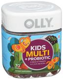 Olly Kids Multi Plus Probiotic Gummies Yummy Berry Punch, 70 Count