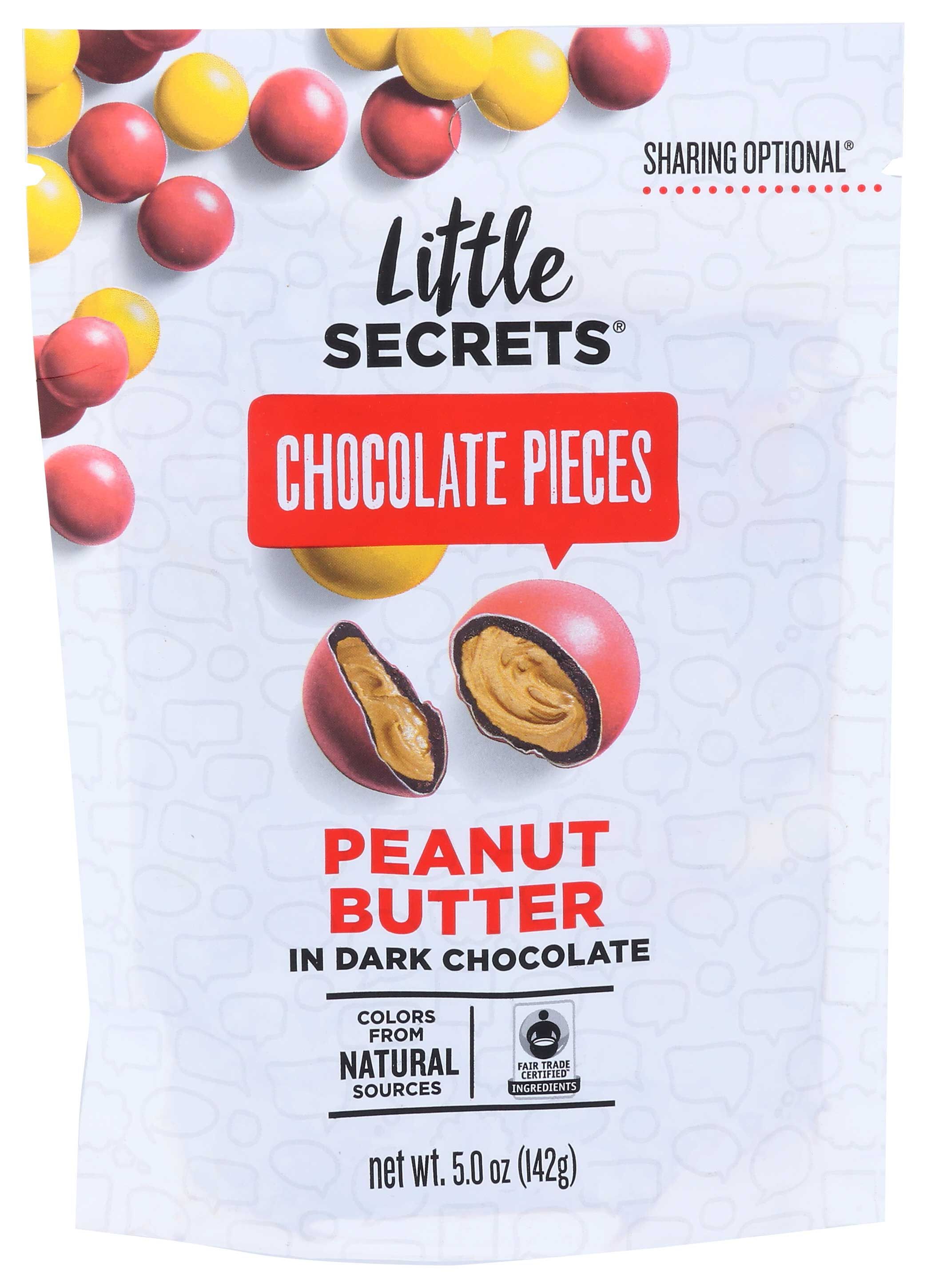 Little Secrets Peanut Butter Dark Chocolate Candies, 5 Ounce -- 8 Per Case