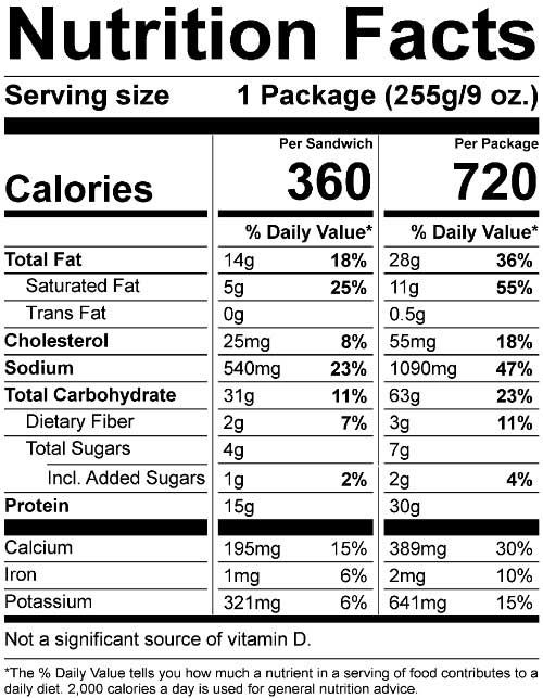 Fueled By Choice Uncured Pepperoni Pizza Stuffed Sandwich, 9 Ounce -- 6 Per Case
