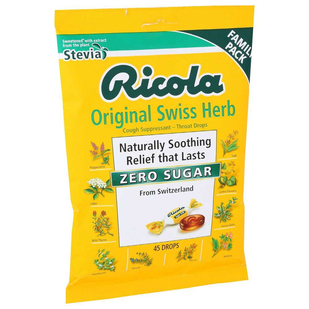 Ricola Mountain Herb With Stevia Cough Drop, 45 Count -- 6 Per Case