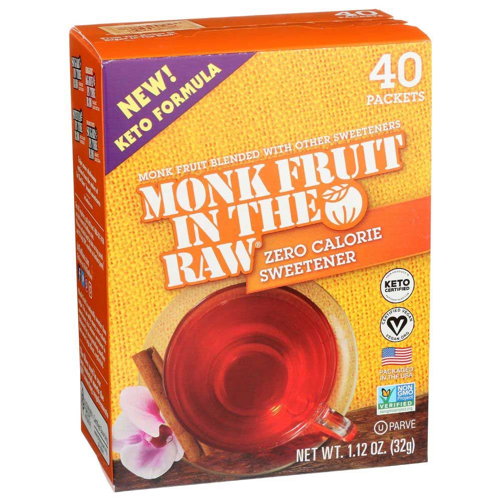 Monk Fruit In The Raw Zero Calorie Sweetener, 40 Count -- 8 Per Case