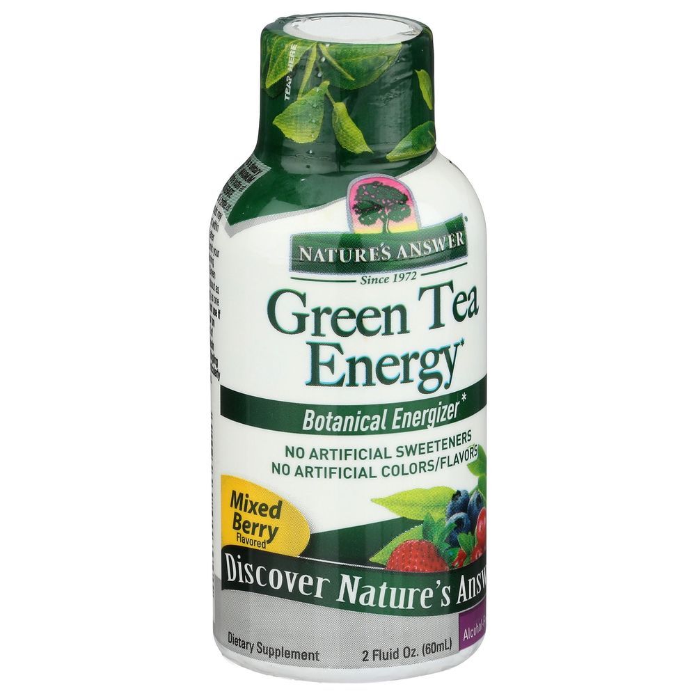 Natures Answer Mixed Berry Green Tea Energy Shot, 2 Fluid Ounce -- 12 Per Case