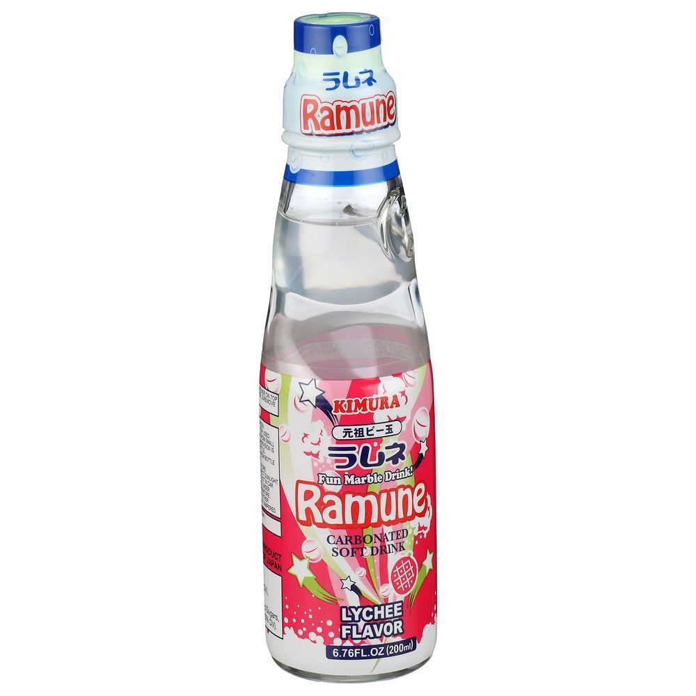 Kimura Ramune Lychee Soft Drink, 6.76 Ounce -- 18 Per Case