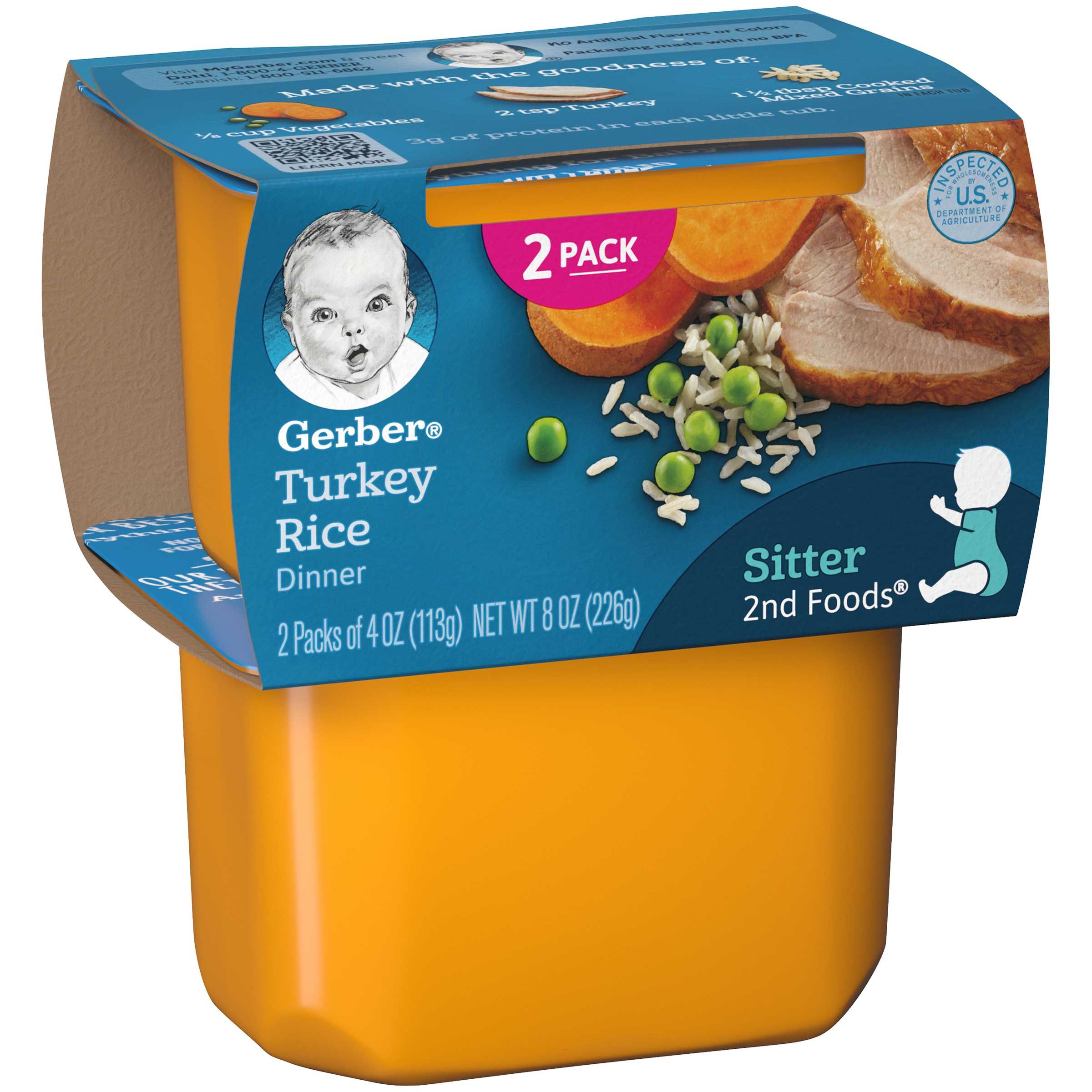 Gerber 2nd Foods Turkey And Rice Baby Food, 7 Ounce -- 8 Per Case
