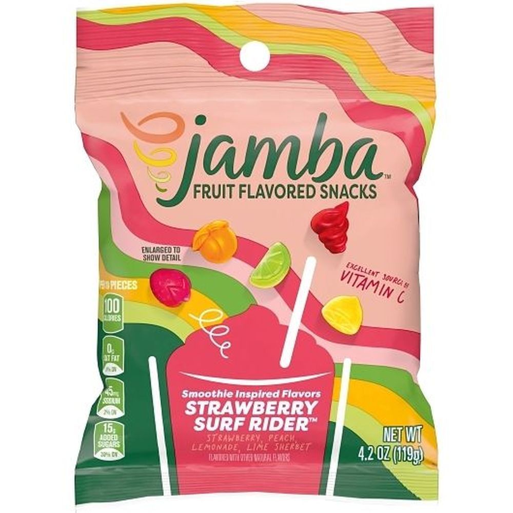 Jamba Strawberry Surf Rider Fruit Flavored Snacks, 4.2 Ounce -- 36 Per Case