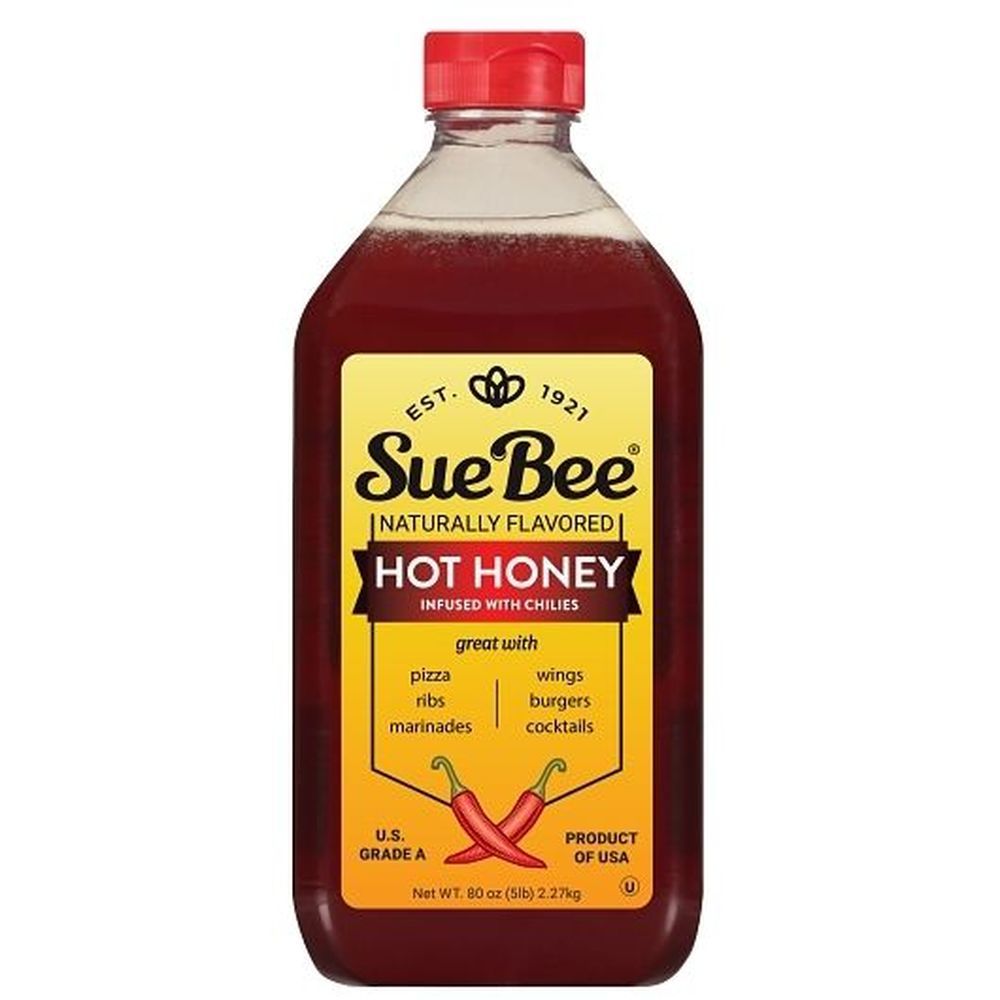 Sue Bee American Grade A Hot Honey, 5 Pound Bottle -- 6 Per Case