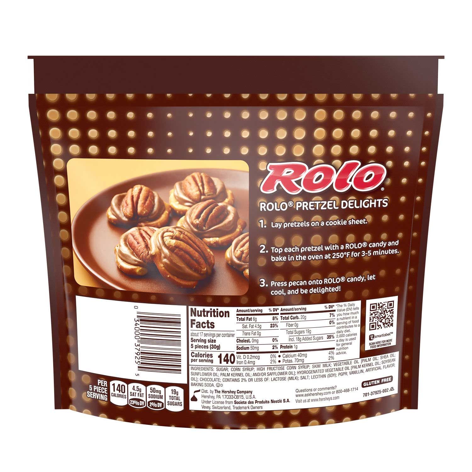 Rolo Rich Chocolate Caramels Candy, Family Pack, 17.8 Ounce -- 8 Per Case