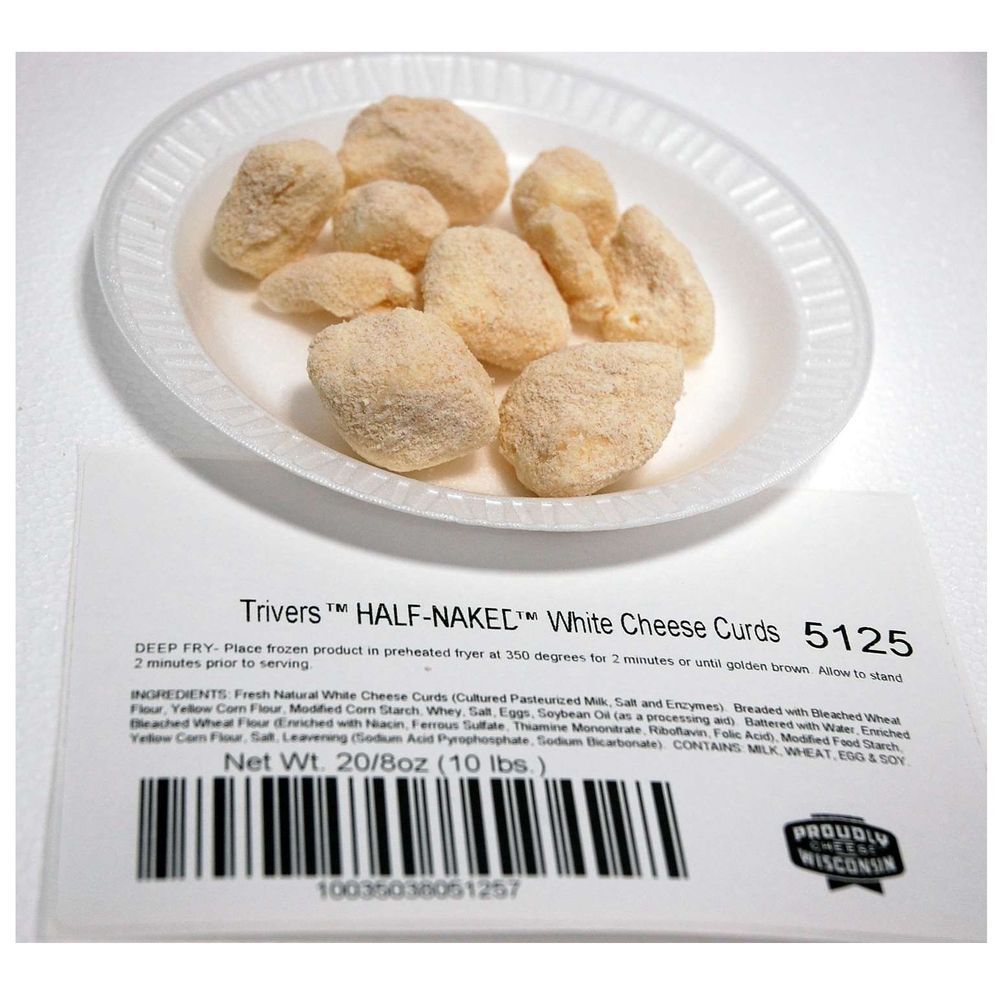Trivers' Half Naked White Cheese Curds, 8 Ounce -- 20 Per Case