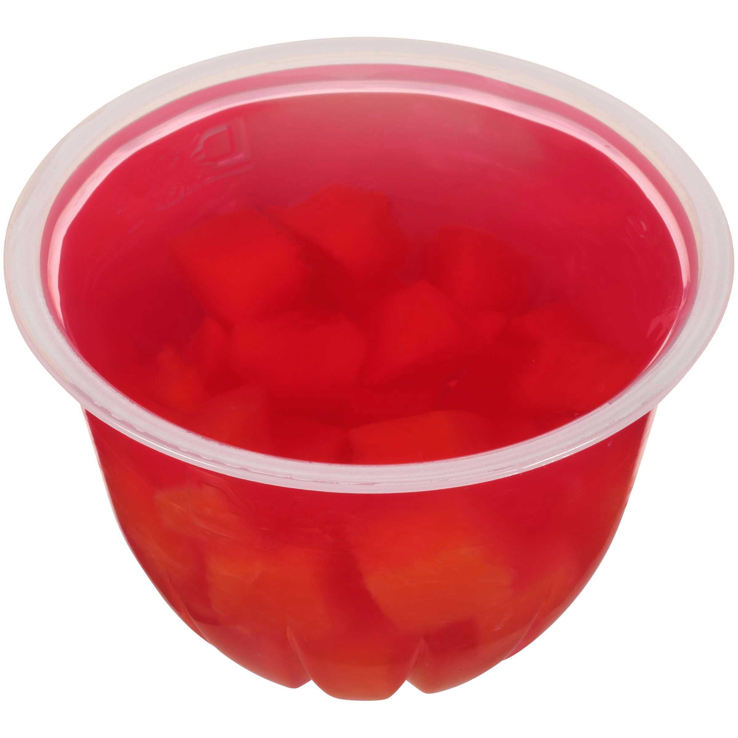 Dole Peach In Strawberry Gel, 4.3 Ounce -- 36 Per Case