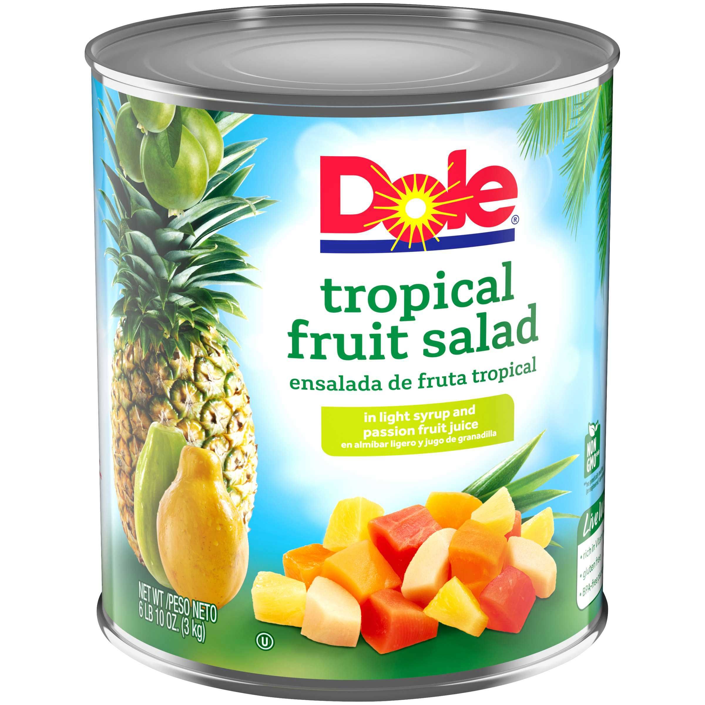 Dole Tropical Fruit Salad In Light Syrup, 100 Ounce -- 1 Each