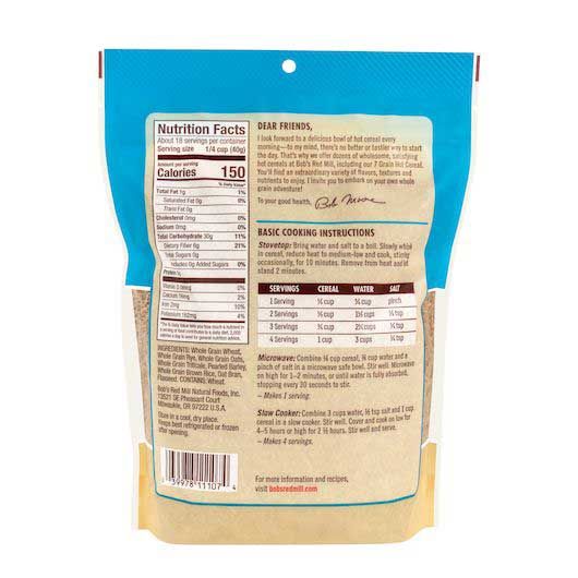 Bob's Red Mill 7 Grain Hot Cereal, 25 Ounce -- 4 Per Case