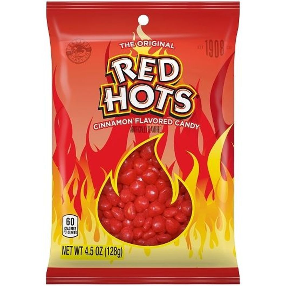 Red Hots Cinnamon Flavored Candy, Peg Bag, 4.5 Ounce -- 8 Per Case